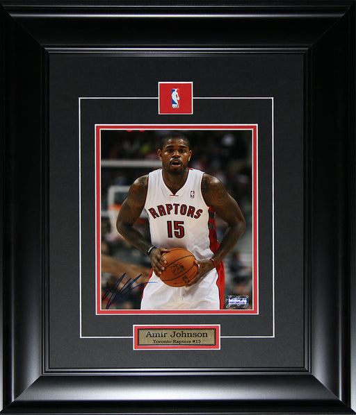 Amir Johnson Toronto Raptors Signed 8x10 Basketball Collector Frame