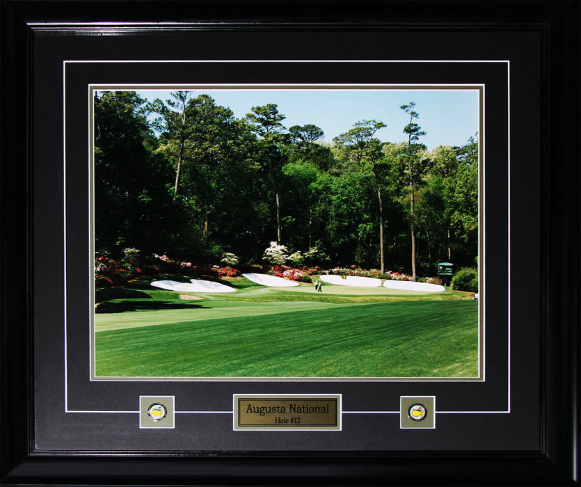 Augusta National Hole #12 Golden Bell Masters Golf Course PGA Golf 16x20 Frame
