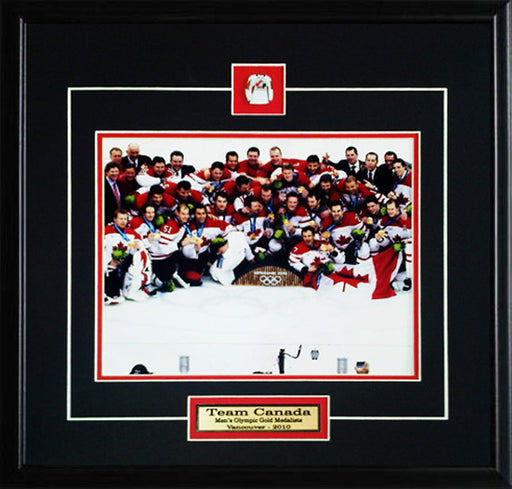 Team Canada 2010 Vancouver Winter Olympics Men's Hockey Gold Medal 8x10 Collector Frame