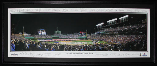 2016 Chicago Cubs Wrigley Field World Series Champions Panorama Baseball Frame with Reprint Autographs