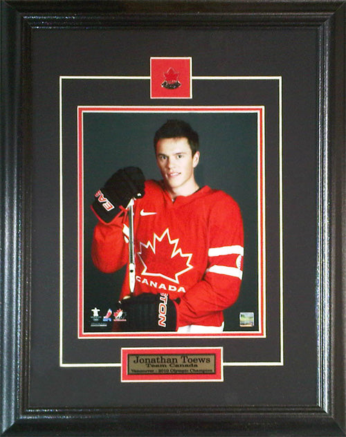 Jonathan Toews Team Canada 2010 Vancouver Winter Olympics 8x10 Collector Frame