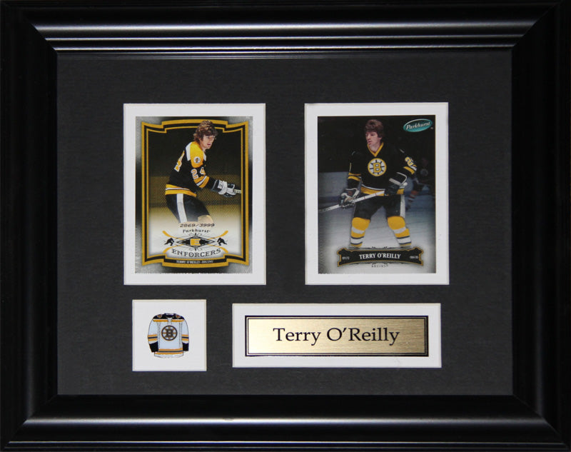 Terry O'Reilly Boston Bruins 2 Card Hockey Memorabilia Collector Frame